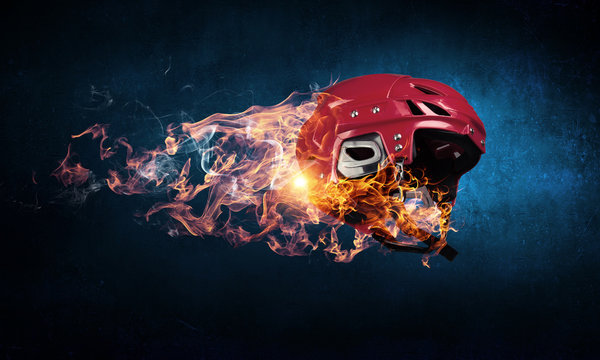 Burning sport helmet
