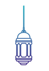 traditional arabic lamp hanging vector illustration design
