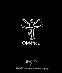 스포츠 포스터 / 손으로 그린 스포츠 그림