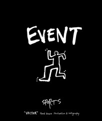 스포츠 포스터 / 손으로 그린 스포츠 그림