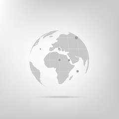 Global network connection with business concept and world map, vector illustrator