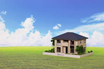 Fototapeta premium 住宅と青空