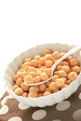 Boiled chickpea for healthy food image