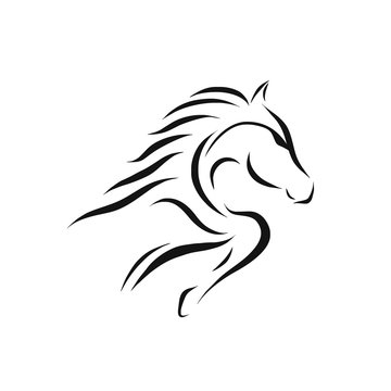 Horse Logo Design Template - Vector Illustration