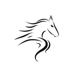 Horse Logo Design Template - Vector Illustration