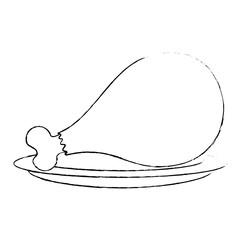 delicious drumstick chicken meat menu vector illustration design