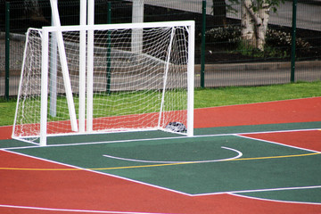 Football goal at the stadium