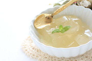Aloe and syrup for healthy dessert image