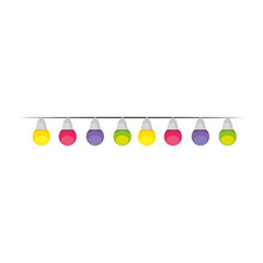 lights hanging decoration icon vector illustration design