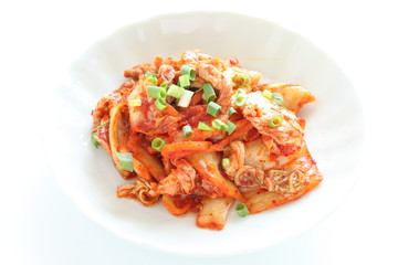 Korean food, kimchi and pork stir fried 
