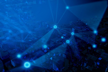 ai brain system data connecting to analysis , light internet social network background, illustration of global web with link to electric information, cyber with group of security, hacker online to net