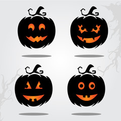 Vector Illustration of Halloween Face Expression