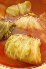 cabbage roll and tomato sauce