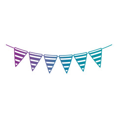 Obraz premium garlands hanging party decoration vector illustration design