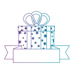 gift box present with ribbon vector illustration design