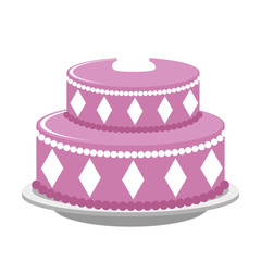 sweet and delicious cake vector illustration design