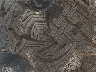 futuristic digital 3d art fractal illustration - look in the infinity