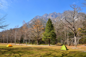 The Northern Alps, tent ground in Yokoo