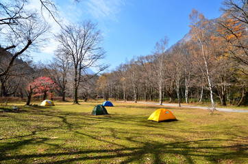 The Northern Alps, tent ground in Yokoo