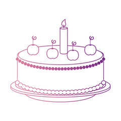 sweet and delicious cake vector illustration design