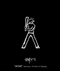 스포츠 포스터 / 손으로 그린 스포츠 그림