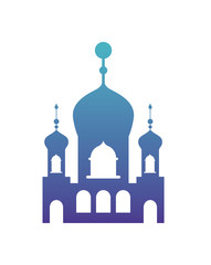 arabic castle building facade vector illustration design