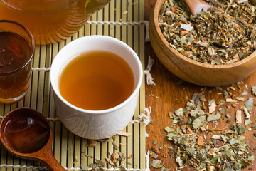 Herbal tea and pure honey