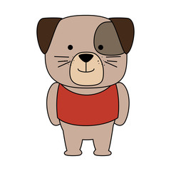 cute dog character icon vector illustration design