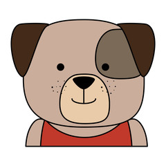 cute dog character icon vector illustration design