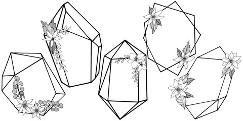 Vector diamond rock jewelry mineral.  Geometric quartz polygon crystal stone mosaic shape amethyst gem.