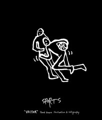 스포츠 포스터 / 손으로 그린 스포츠 그림