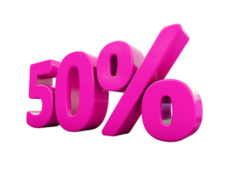 50 Percent Pink Sign