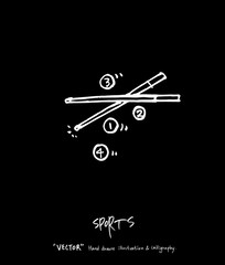 스포츠 포스터 / 손으로 그린 스포츠 그림