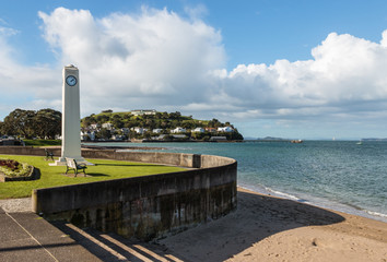 Art Deco clock tower in Devonport, New Zealand © Patrik Stedrak