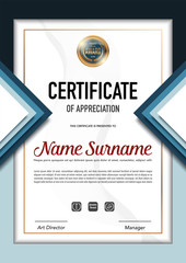 Certificate template luxury and diploma style,vector illustration.