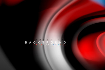 Fluid liquid colors design, colorful marble or plastic wavy texture background, glowing multicolored elements on black, for business or technology presentation or web brochure cover design, wallpaper