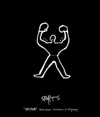 스포츠 포스터 / 손으로 그린 스포츠 그림