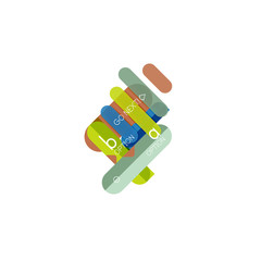 Abstract lines geometric infographic layoutAbstract lines geometric infographic layout, data visualization design, option step by step schedule, web box