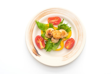 grilled scallops shell with vegetable