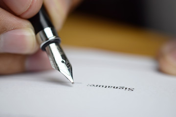 Signing a form