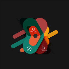 Flat design geometric infographics, arrow shape vector sticker or label, price tags, offer promotion badge, icon design, paper style layout for data graphic visualization step by step process, for