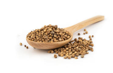 Pile of coriander seeds.