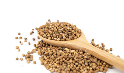 Pile of coriander seeds.