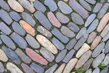 pavement with cobblestones