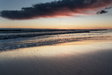 Baltic sea in sunset light.