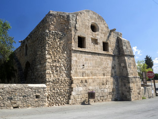 Fototapeta na wymiar Interior of the stone church June 20, 2018, Limassol, Cyprus