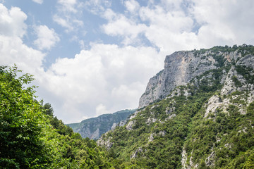 Canyon River Enipeas on Mount Olympus near the village of Litochoro in Greece 