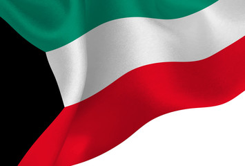 クウェート　 国旗　旗　背景 