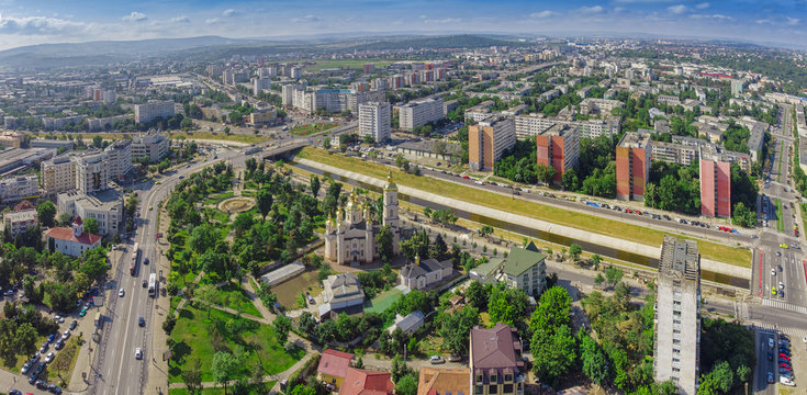 aerial view of Iasi city in Moldavia. Romania