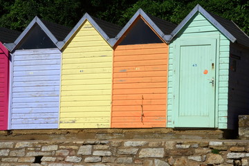 cabines de plage,à l'île aux moines en bretagne